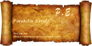 Pandula Ernő névjegykártya